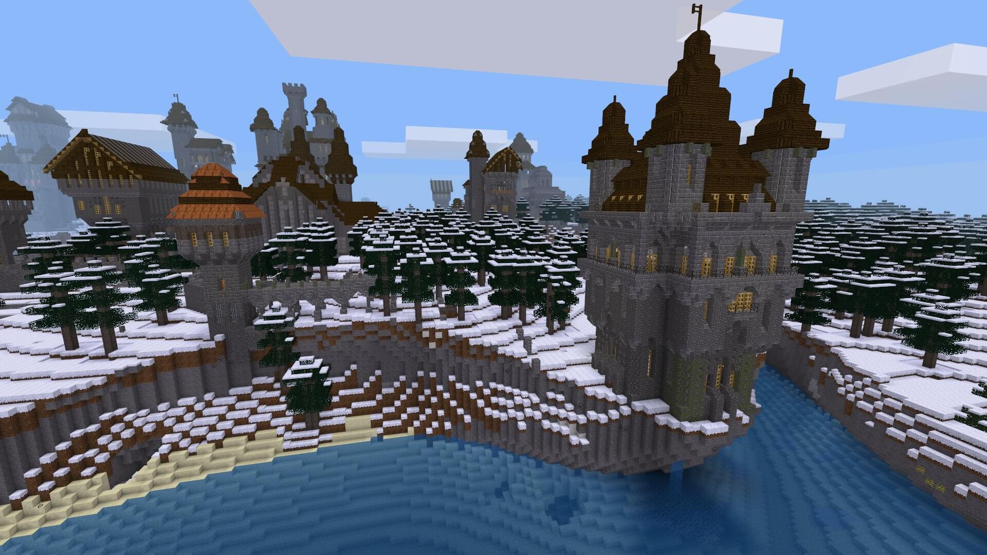 A Castle in Minetest Game (without mods)